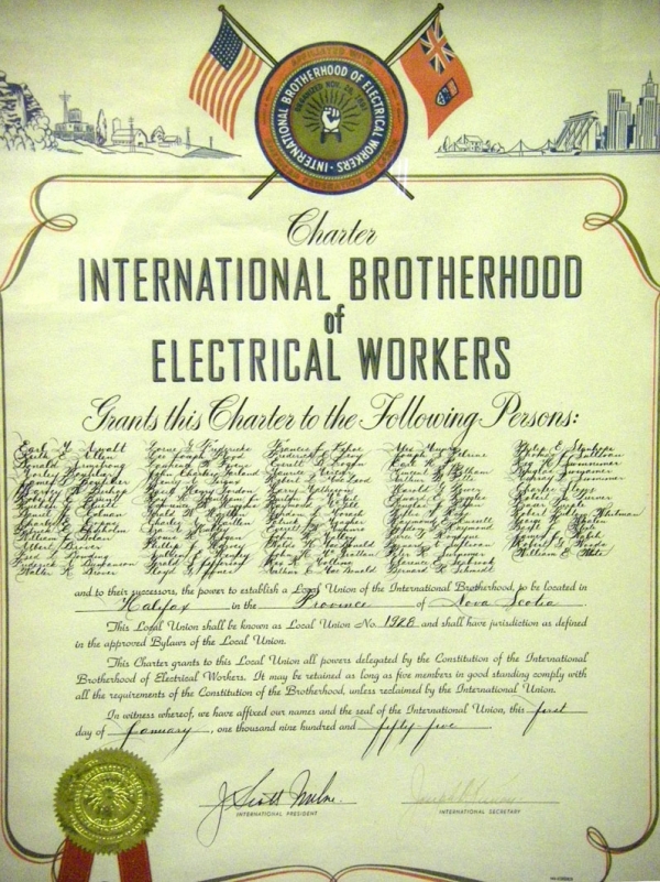 IBEW 1928 Charter